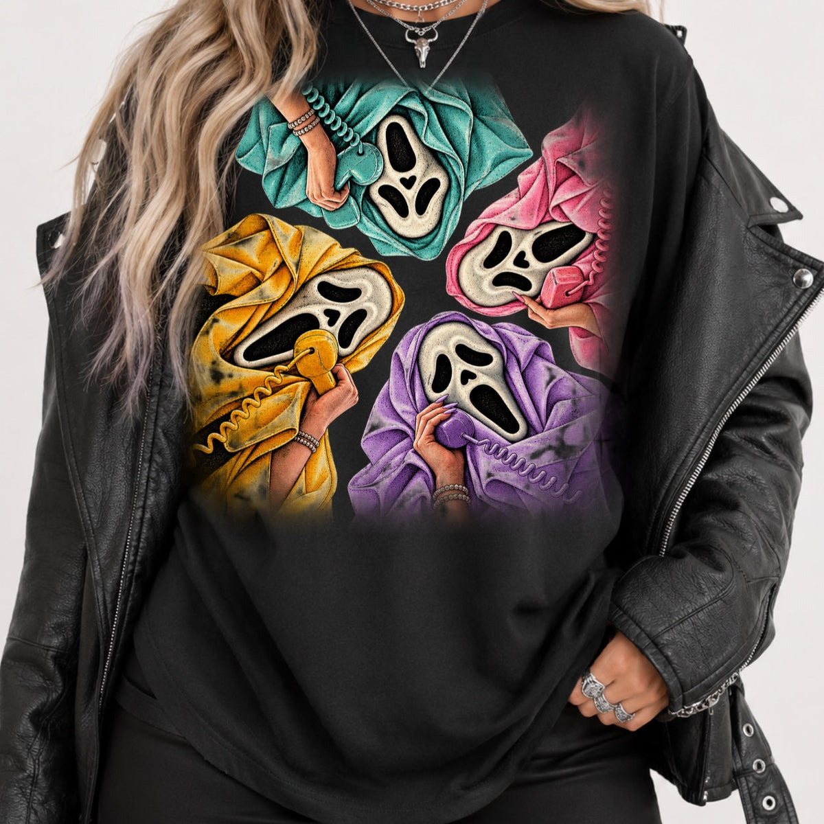 Retro Horror Phone Graphic Tee