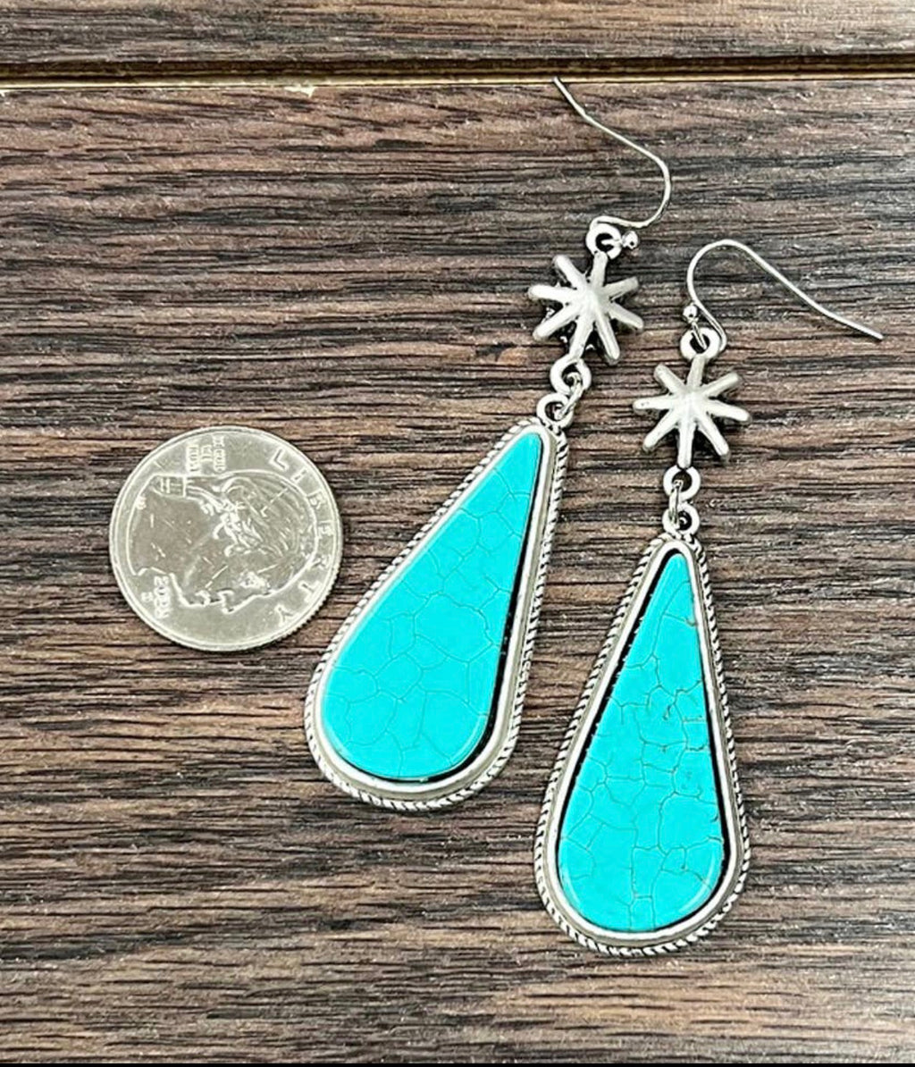 Turquoise Spur Earrings