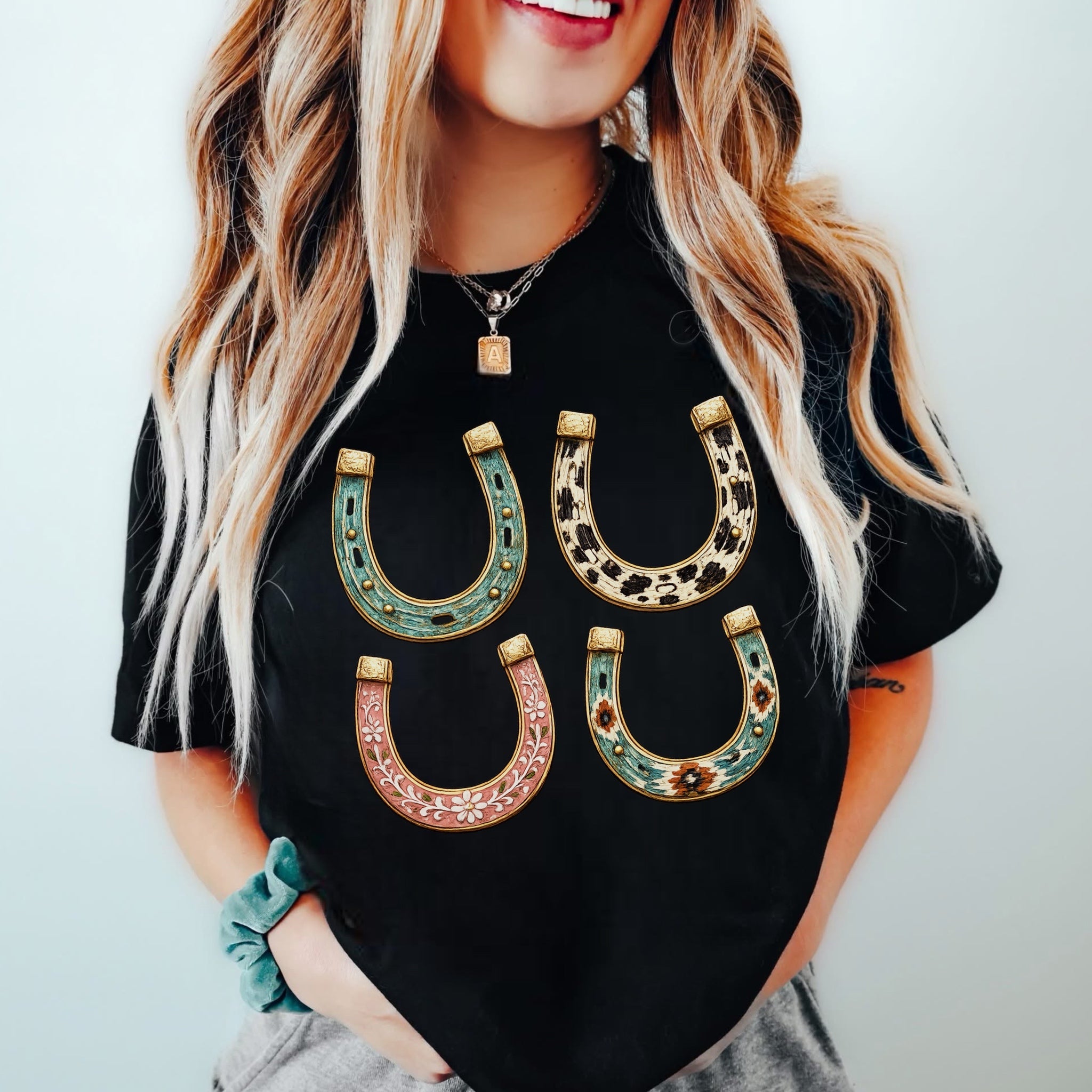 Lucky Horseshoe Western Graphic Tee