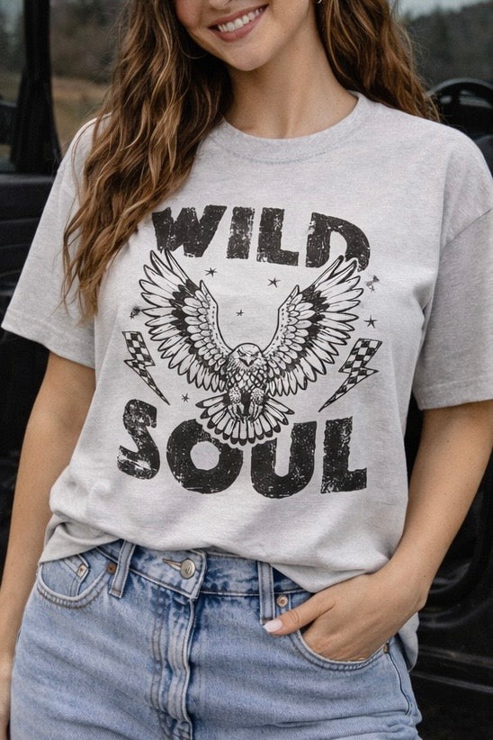 Wild Soul Eagle Graphic Tee Shirt – Graphic Tee, Long Sleeve & Crewneck